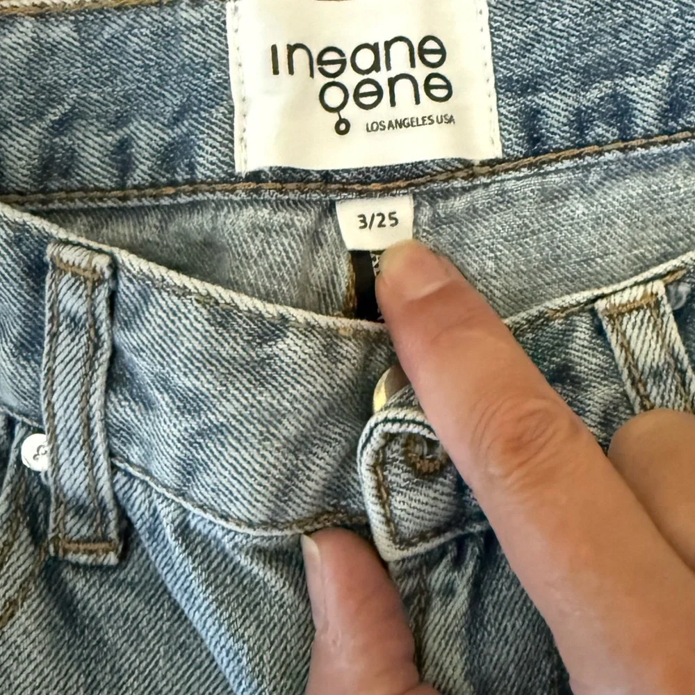 High Rise Distressed Blue Jeans - Picture 6 of 12